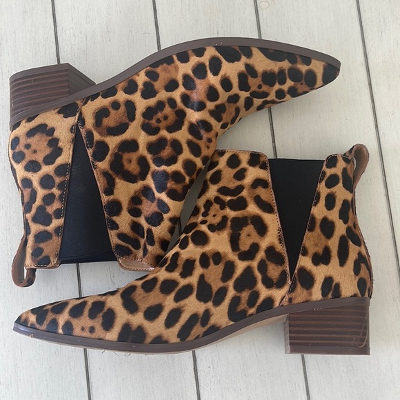 J.CREW 8 Fallon Calf Hair Bootie boot side pan em detail - Picture 3 of 7